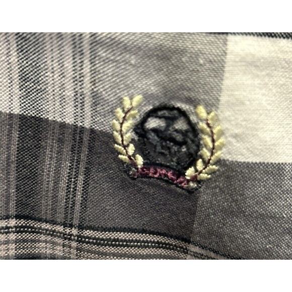 Cinch Long Sleeve Button Down Western Shirt Men's Large Gray Black Plaid - Picture 3 of 4